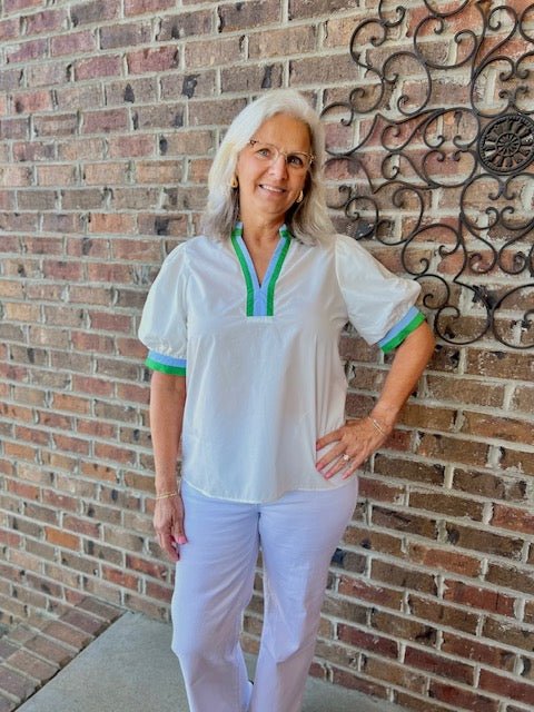 Evie White Top - Simply Pink Boutique