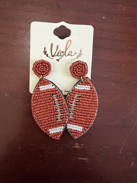 Football Earrings PREORDER - Simply Pink Boutique