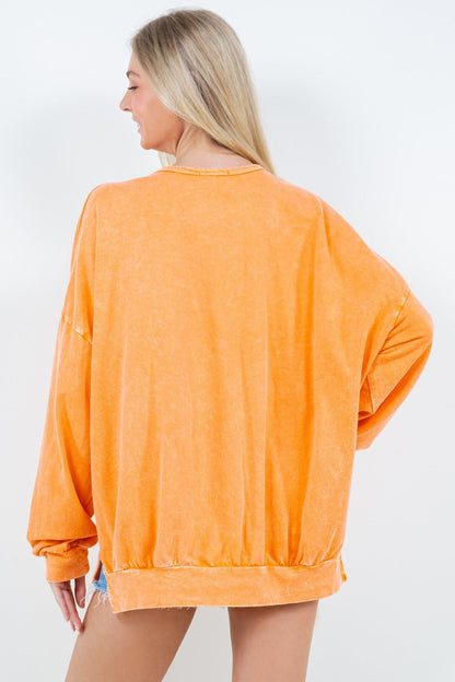Game Day Mineral Wash Graphic Sweatshirt-Go Get em Tiger! - Simply Pink Boutique