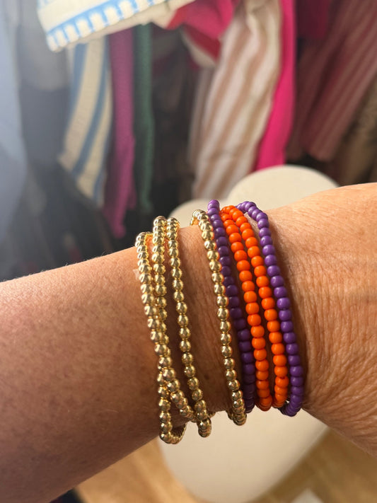Gameday 8 Row3 Bead Bracelet - Simply Pink Boutique