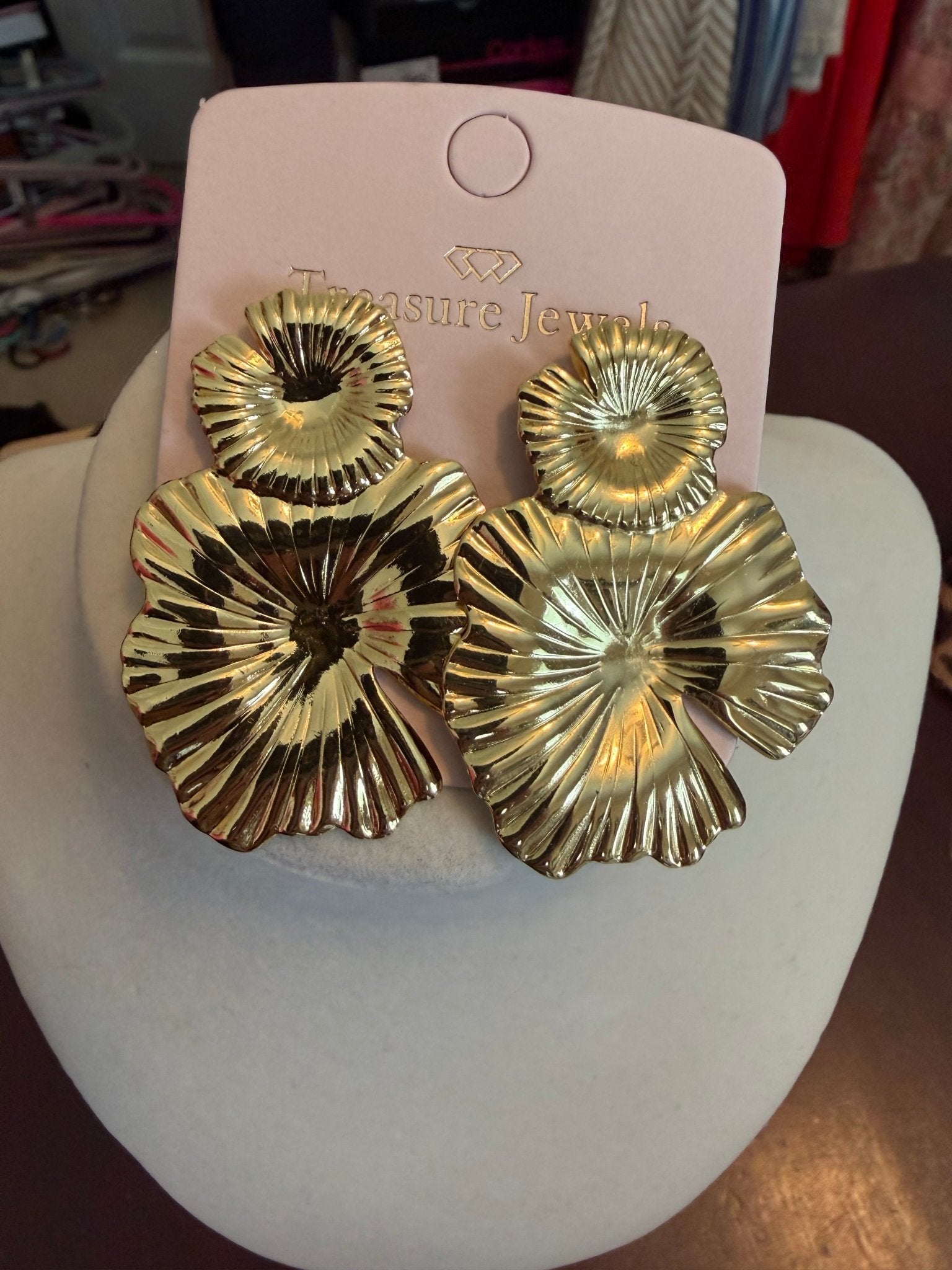 Golden Bloom Earrings - Simply Pink Boutique