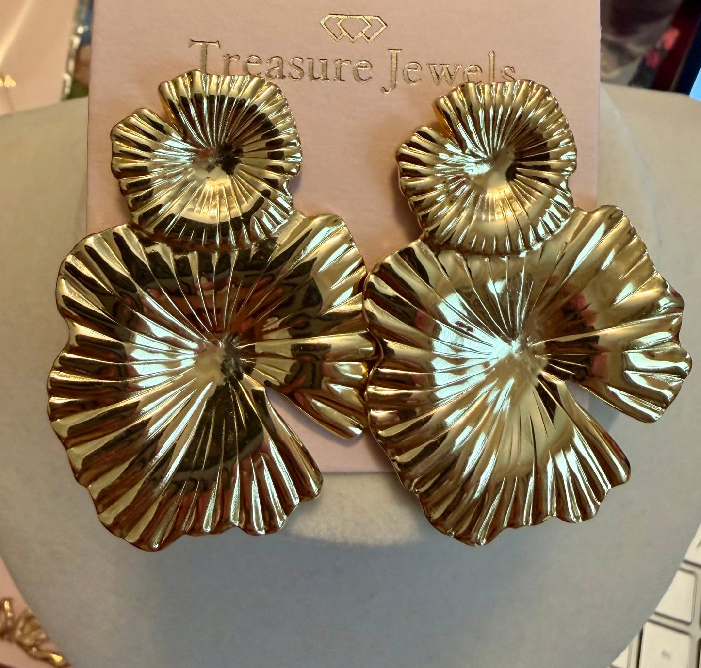 Golden Bloom Earrings - Simply Pink Boutique