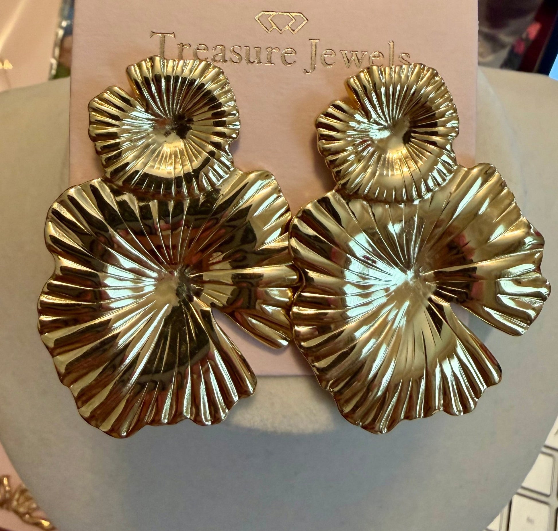 Golden Bloom Earrings - Simply Pink Boutique