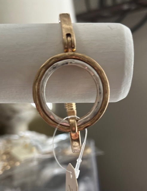 Gold/silver round face bracelet - Simply Pink Boutique