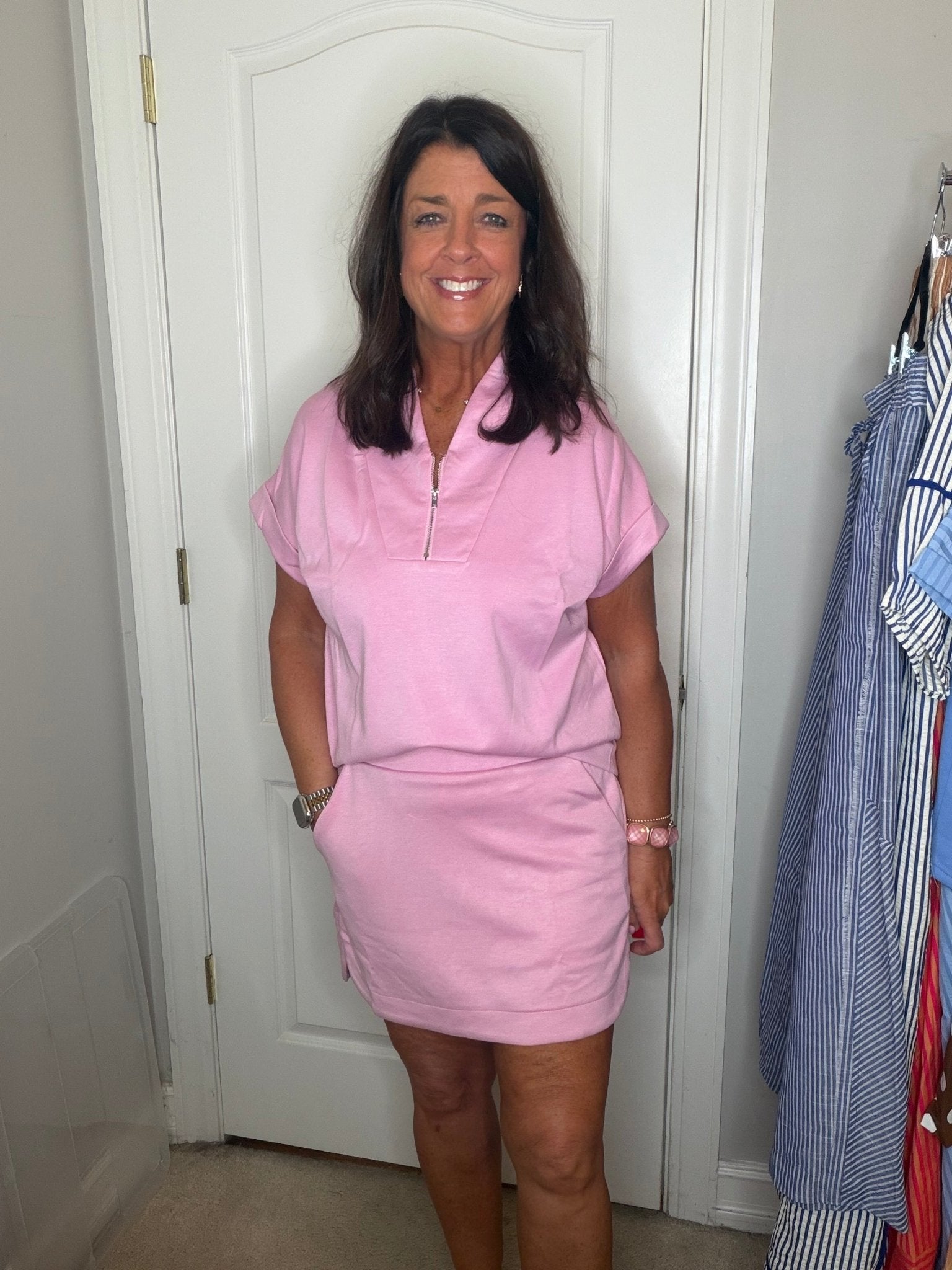 Lined Skort Pink - Simply Pink Boutique