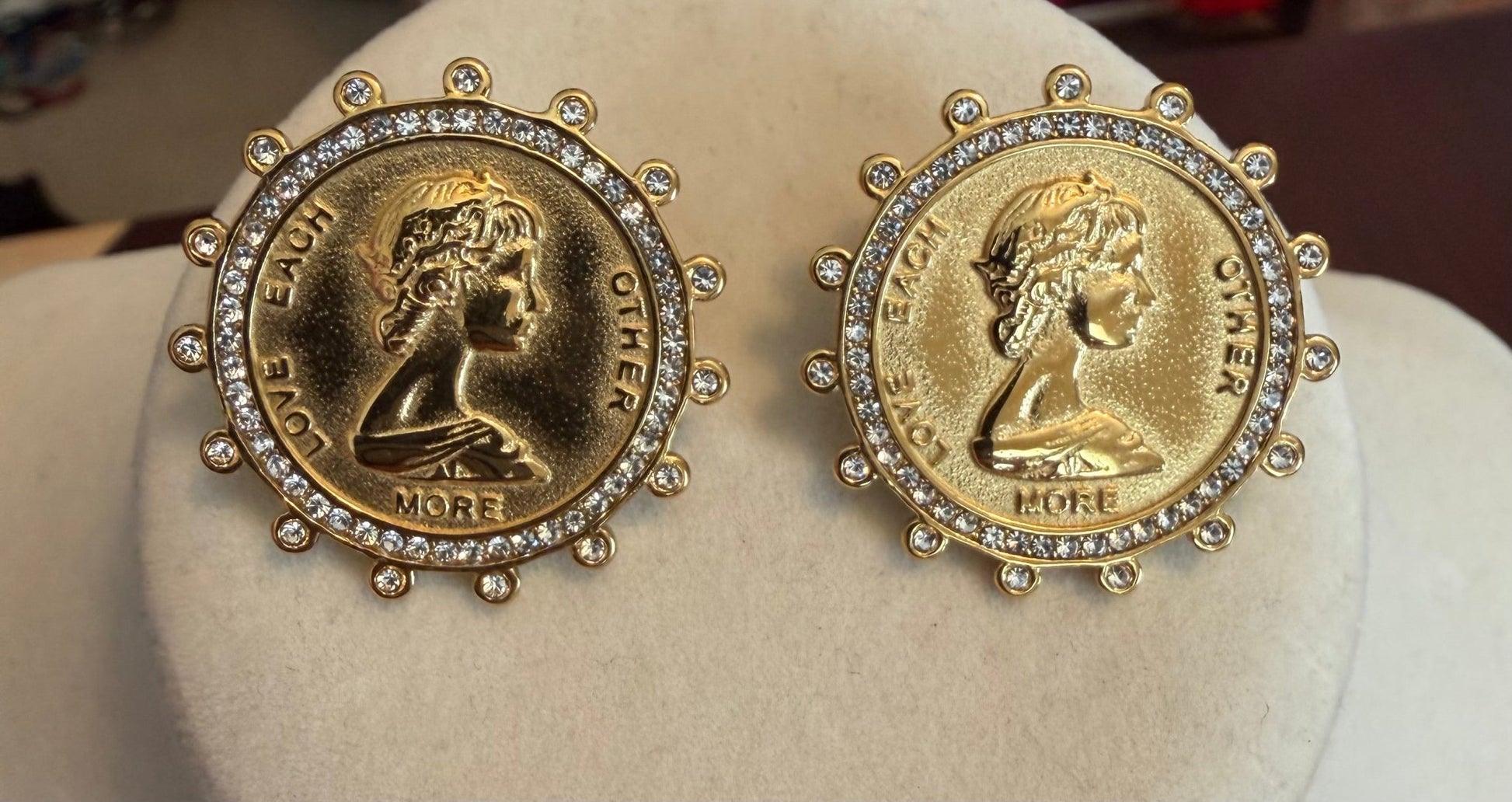 Love Each Other More Coin Earrings - Simply Pink Boutique