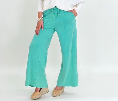 Mineral Wash French Terry Seafoam - Simply Pink Boutique