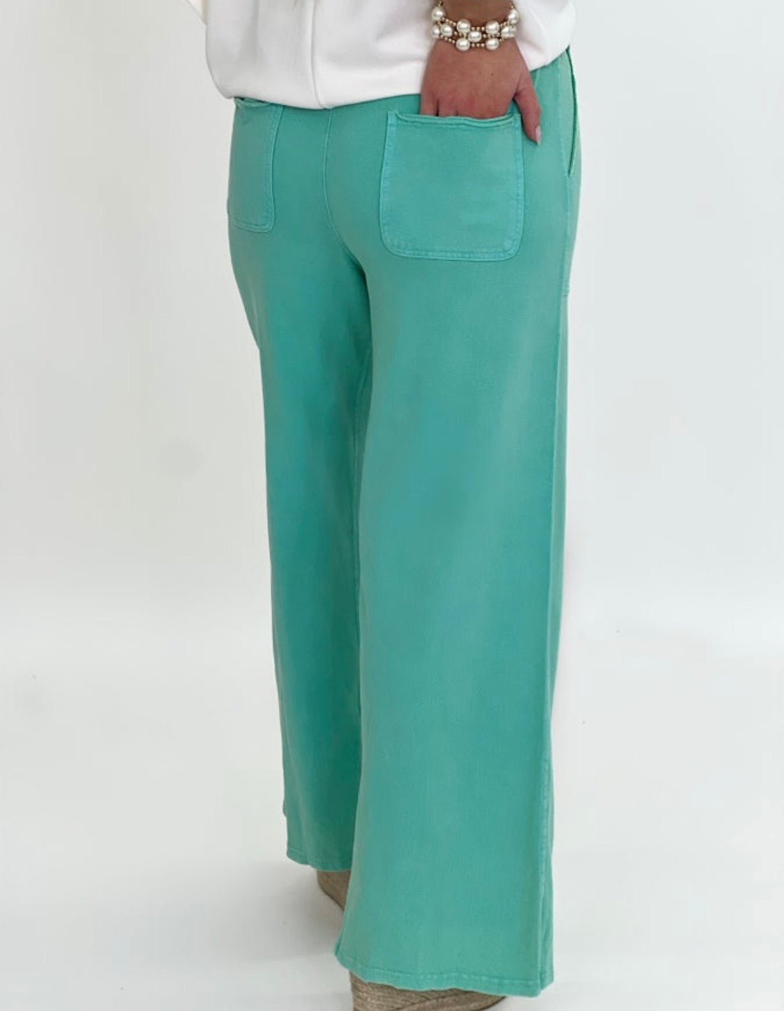 Mineral Wash French Terry Seafoam - Simply Pink Boutique