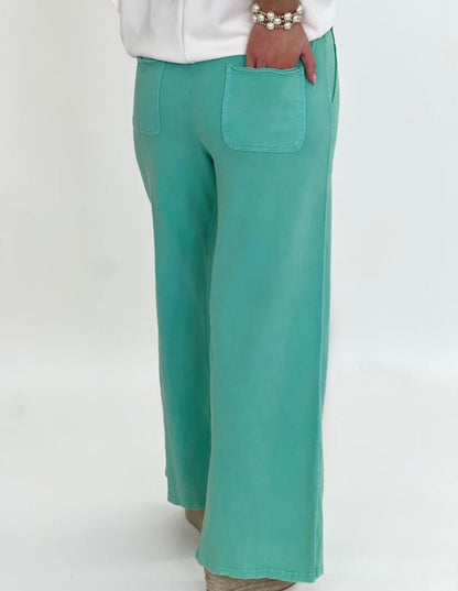 Mineral Wash French Terry Seafoam - Simply Pink Boutique