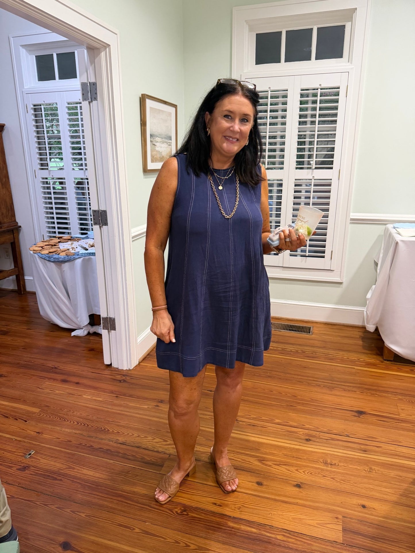 Navy Mini Dress - Simply Pink Boutique