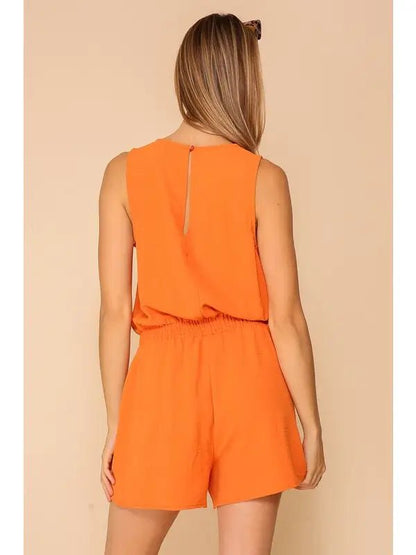 Orange Game Day Romper - Simply Pink Boutique