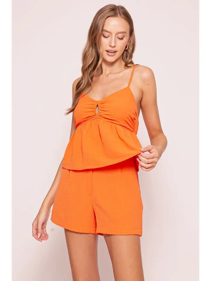 Orange O Ring Airflow Game Day Cami Top - Simply Pink Boutique