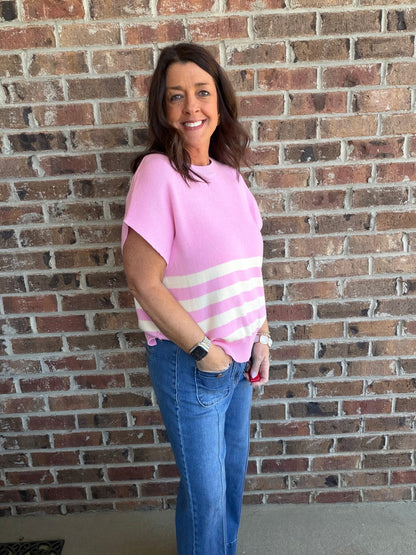 Pink Sleeveless Sweater Top - Simply Pink Boutique