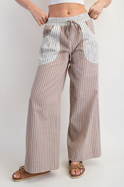 Pockets Striped Pants Coco - Simply Pink Boutique