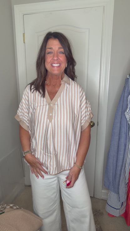Striped Oversized Top