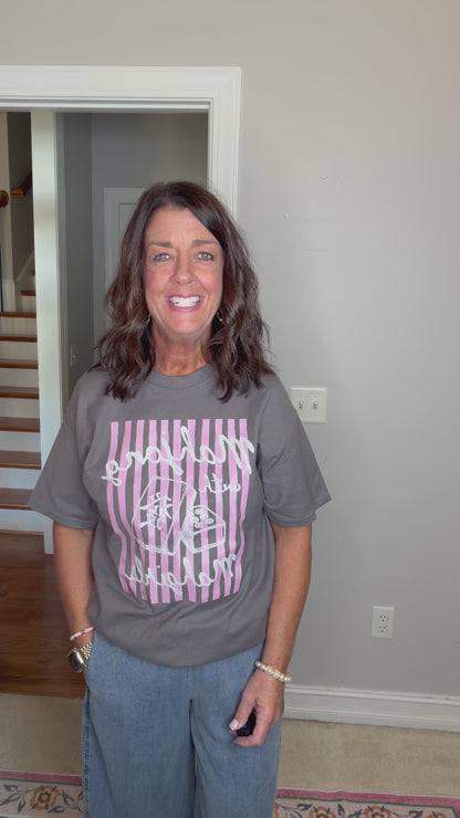 Mahjong Mahgirls T shirt-charcoal