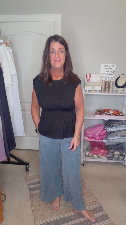 Black Sleeveless Top