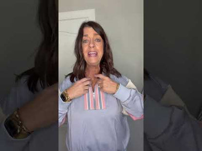 Half Zip Color Block Sweatshirt