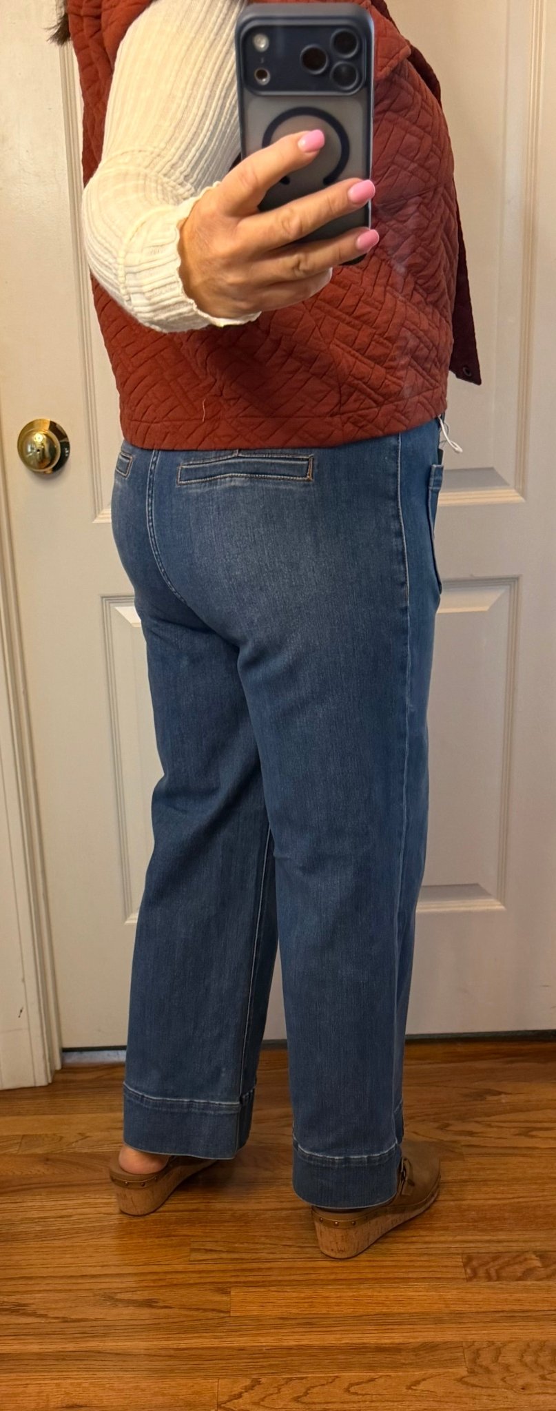 Risen High Rise Patch Pocket Crop Wide Leg Jean - Simply Pink Boutique
