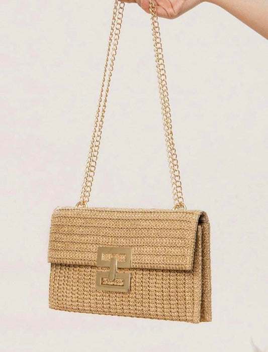Straw Clutch - Simply Pink Boutique