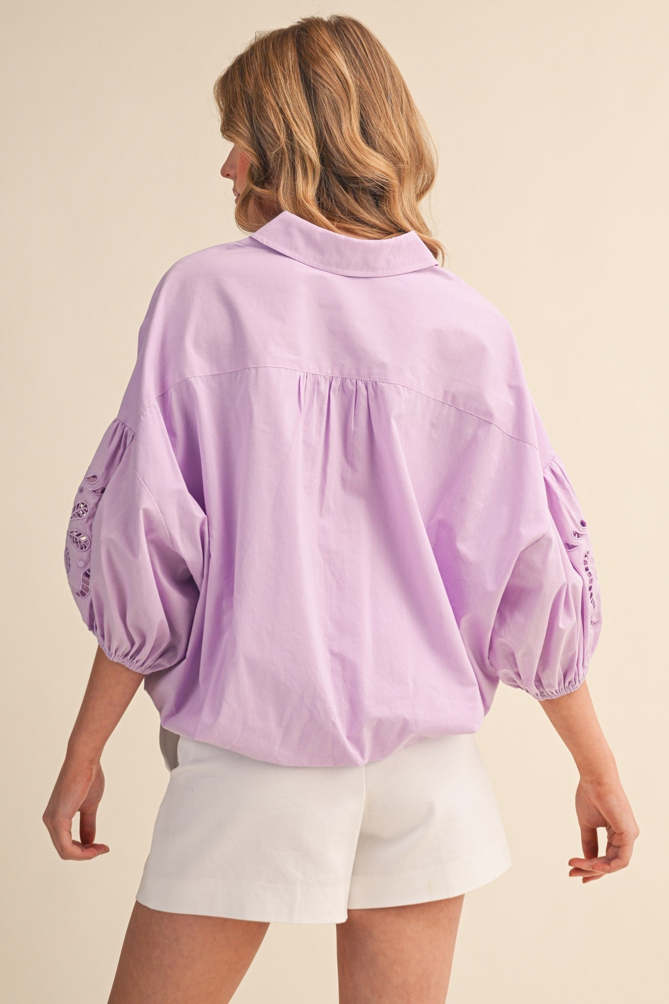 Sweet Lilac Bubble Sleeve Top - Simply Pink Boutique