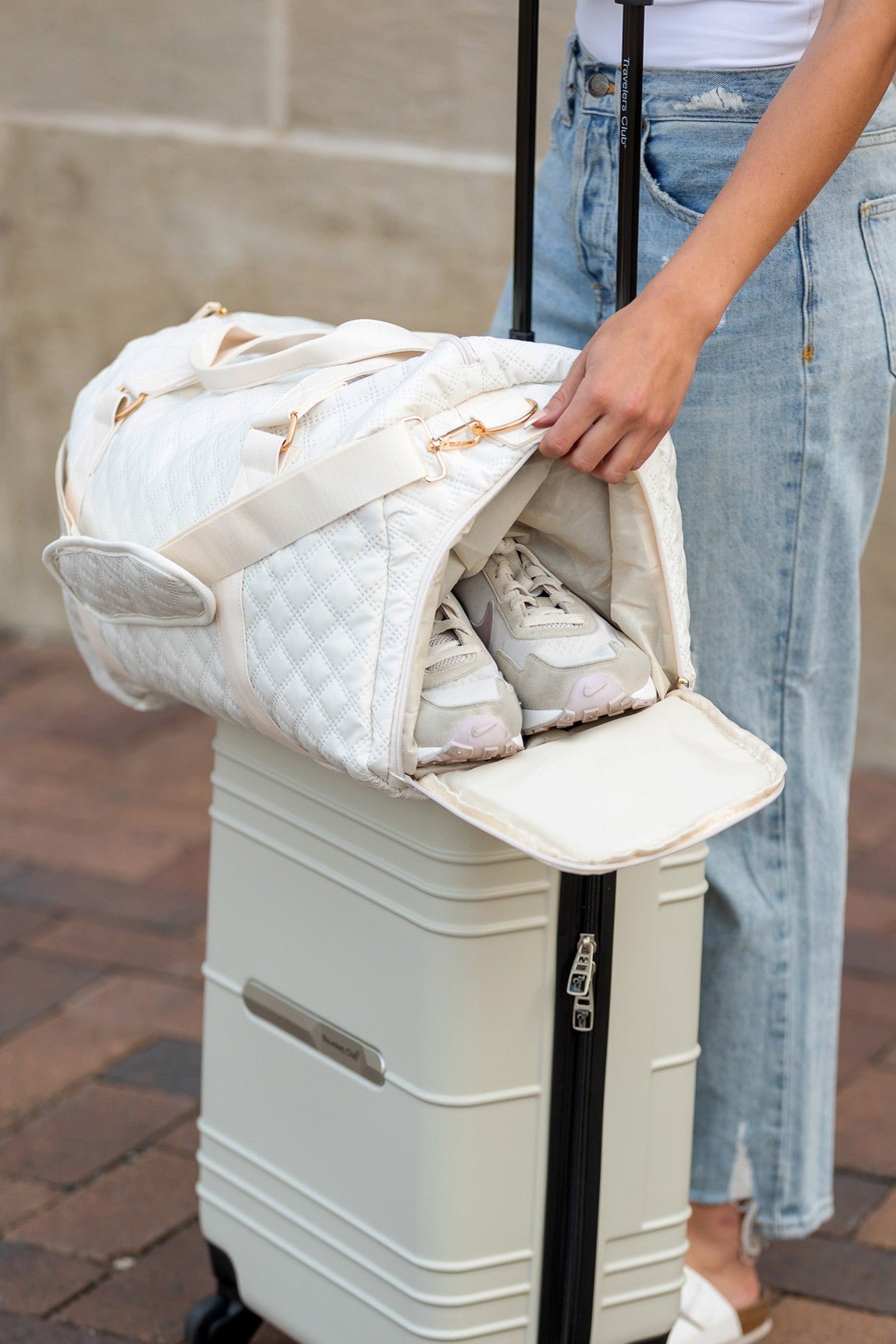 Travel Weekender Bag French Blue & Black - Simply Pink Boutique