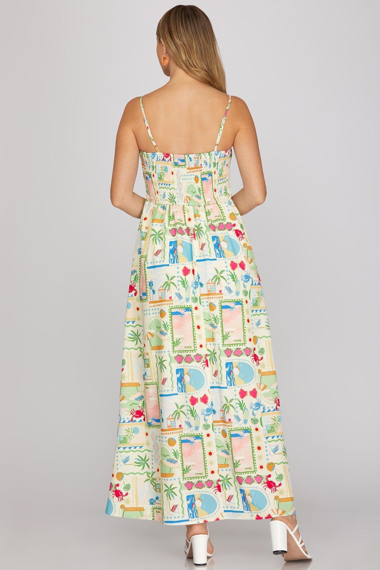 Tropical Maxi Dress with Pockets - Simply Pink Boutique