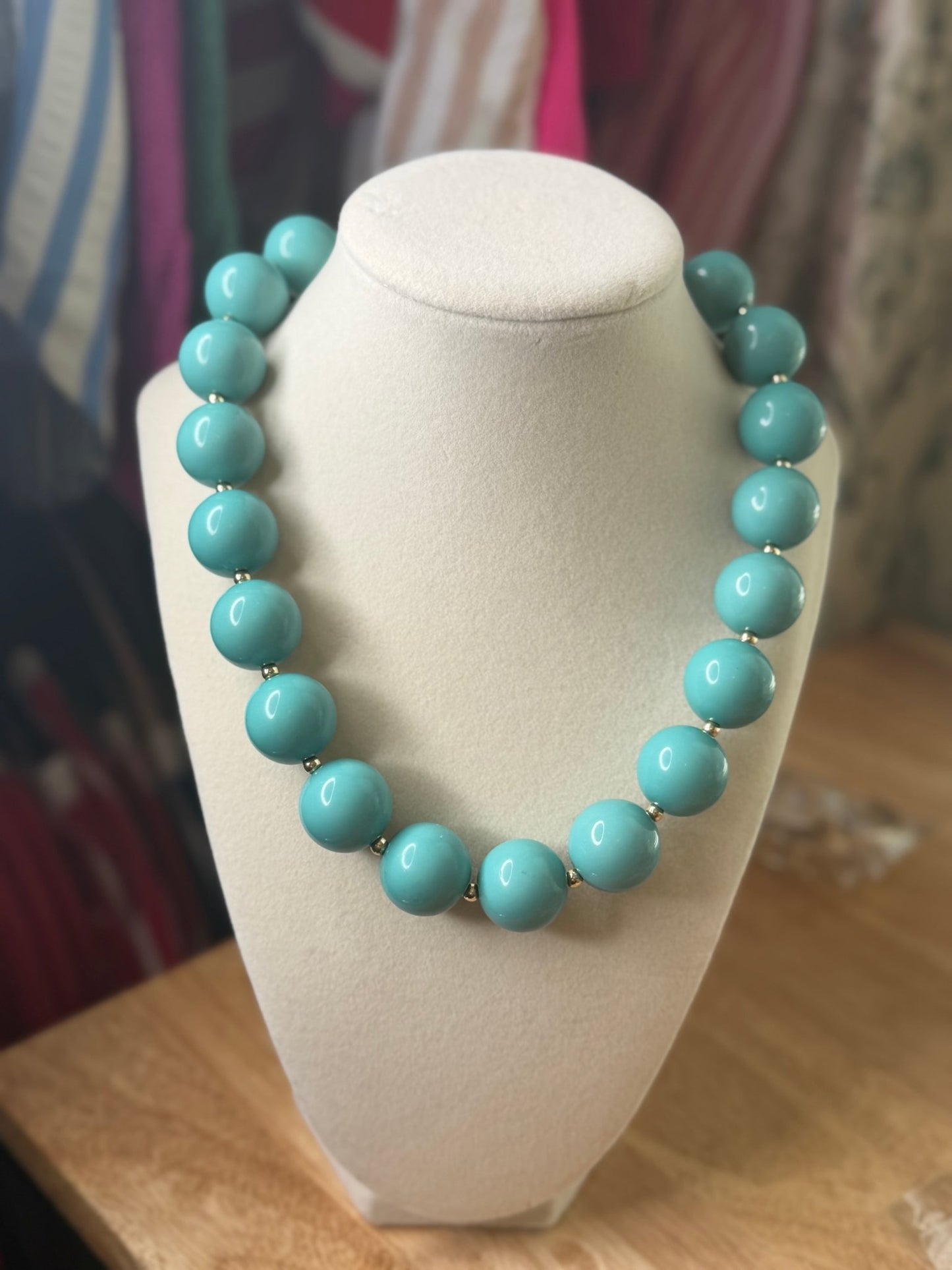 Turquoise Beaded Necklace - Simply Pink Boutique