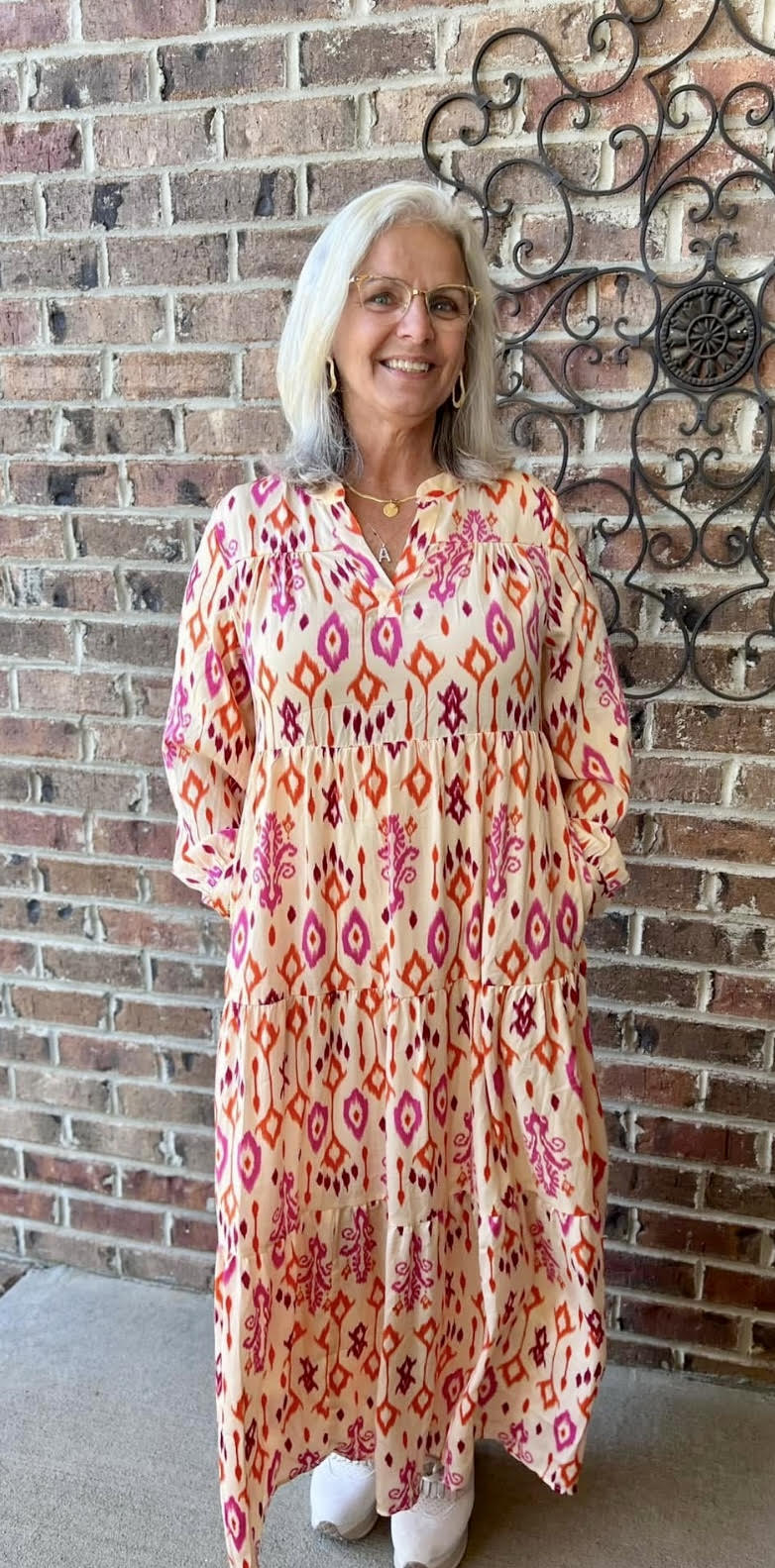 Orange Abstract Dress